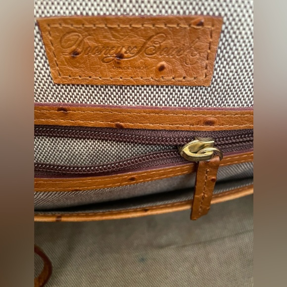 Dooney & Bourke Brown Ostrich Square Shopper Barlow Handbag with Snap Closure - Picture 12 of 15